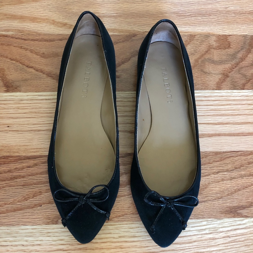 Talbots black suede ballet flats
